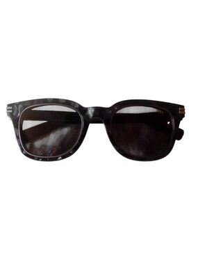NEW ZEGNA EZ0238 05A Black Pearl Smoke Round Sunglasses 50mm